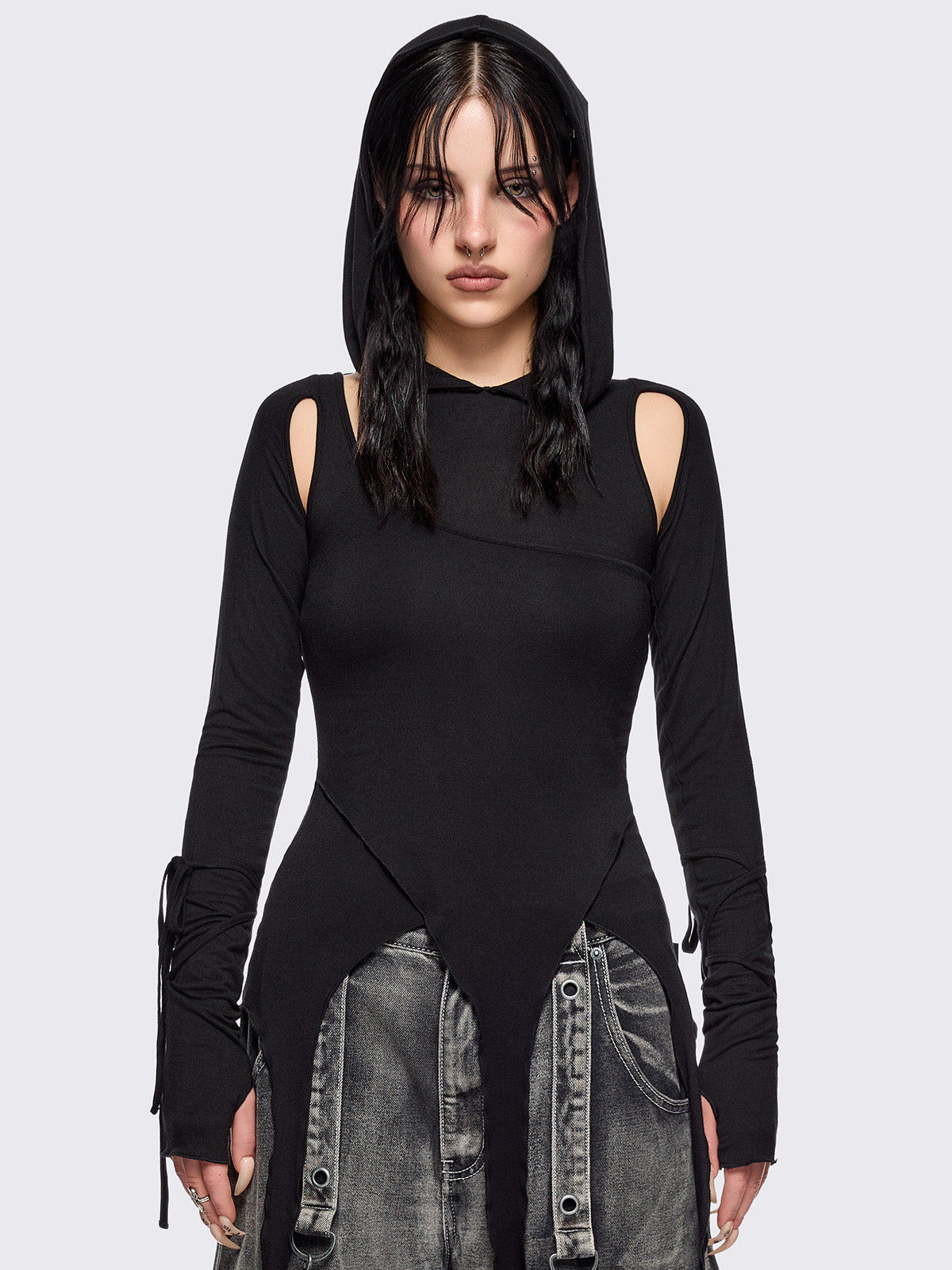 Klyx Cut-Out Hooded Top