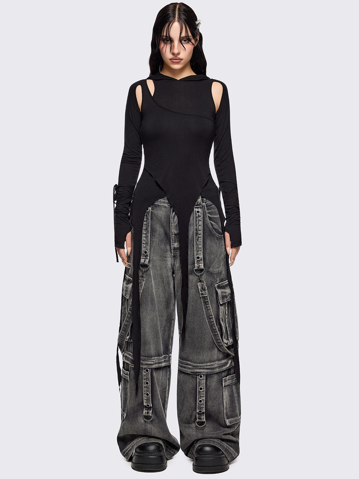 Klyx Cut-Out Hooded Top
