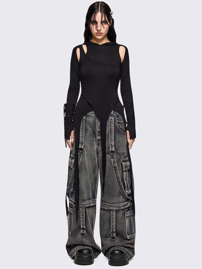 Klyx Cut-Out Hooded Top