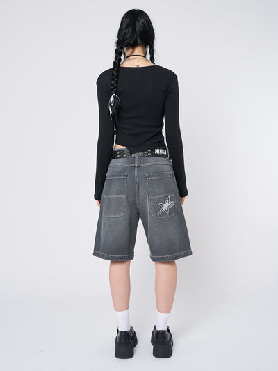 Naida Star Black Jorts - Minga EU