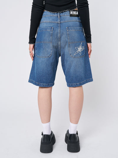 Naida Star Blue Jorts - Minga EU