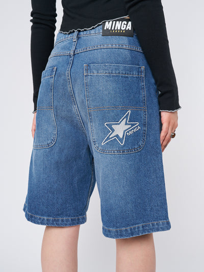 Naida Star Blue Jorts - Minga EU