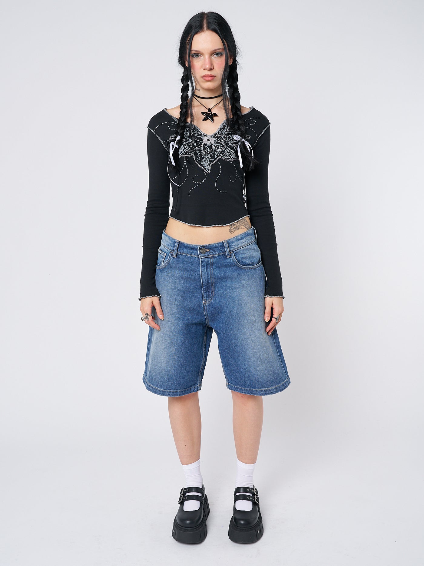Naida Star Blue Jorts - Minga EU
