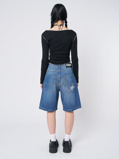 Naida Star Blue Jorts - Minga EU