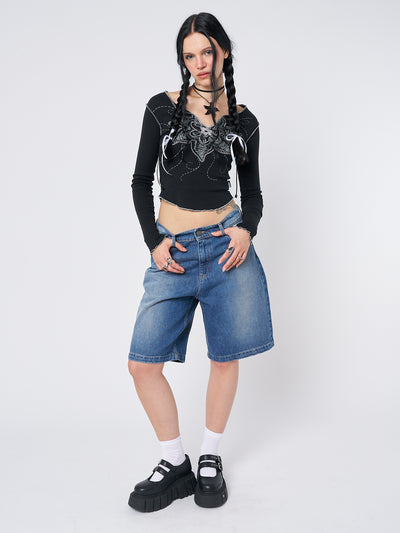 Naida Star Blue Jorts - Minga EU